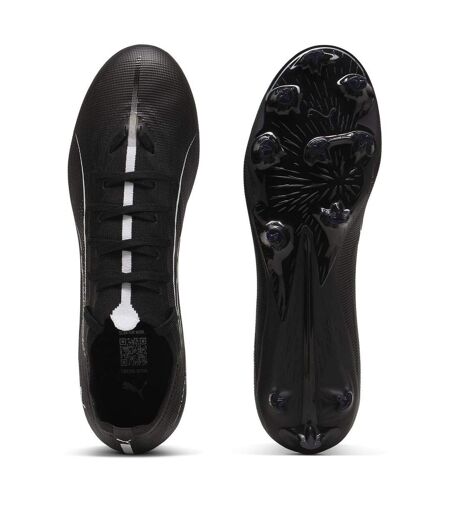 Mens Ultra 5 Match Firm Ground Football Boots Black White Puma