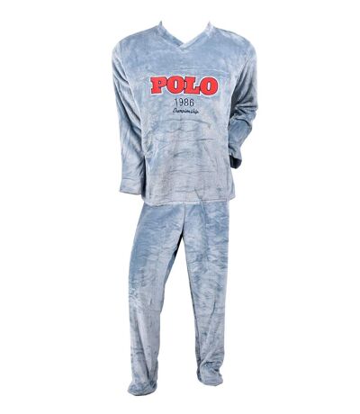 Pyjama Homme POLAIRE Long SWEET SECRET Q2748 POLO BLEU