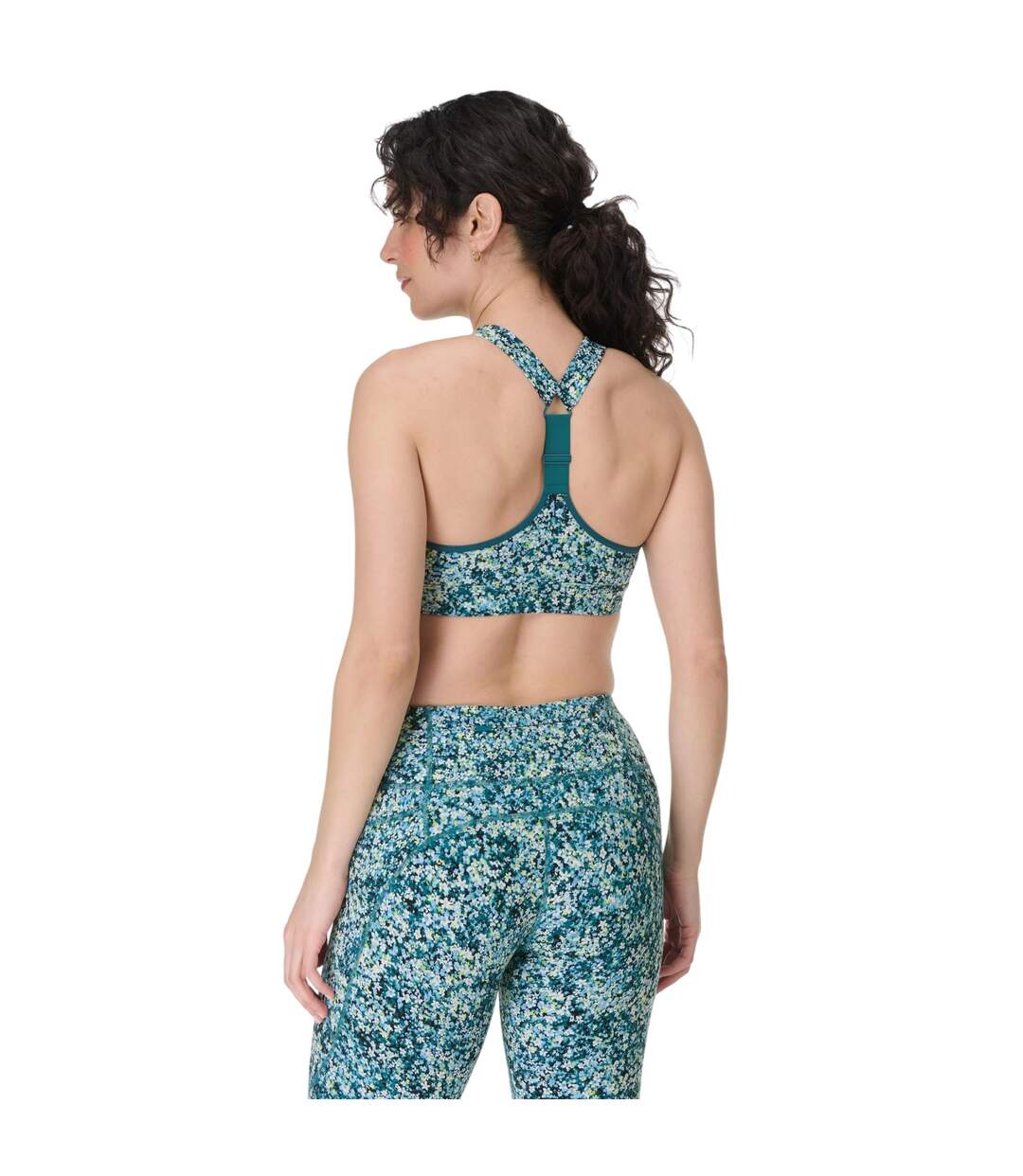 Brassière De Sport Motif/style Prairie Power Femme Bleu Sweaty Betty-3
