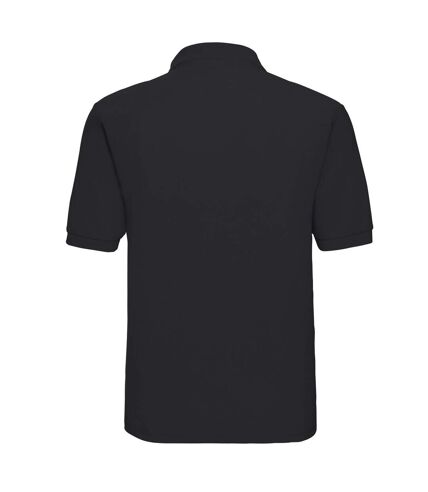 Russell Mens Polycotton Pique Polo Shirt (Black)