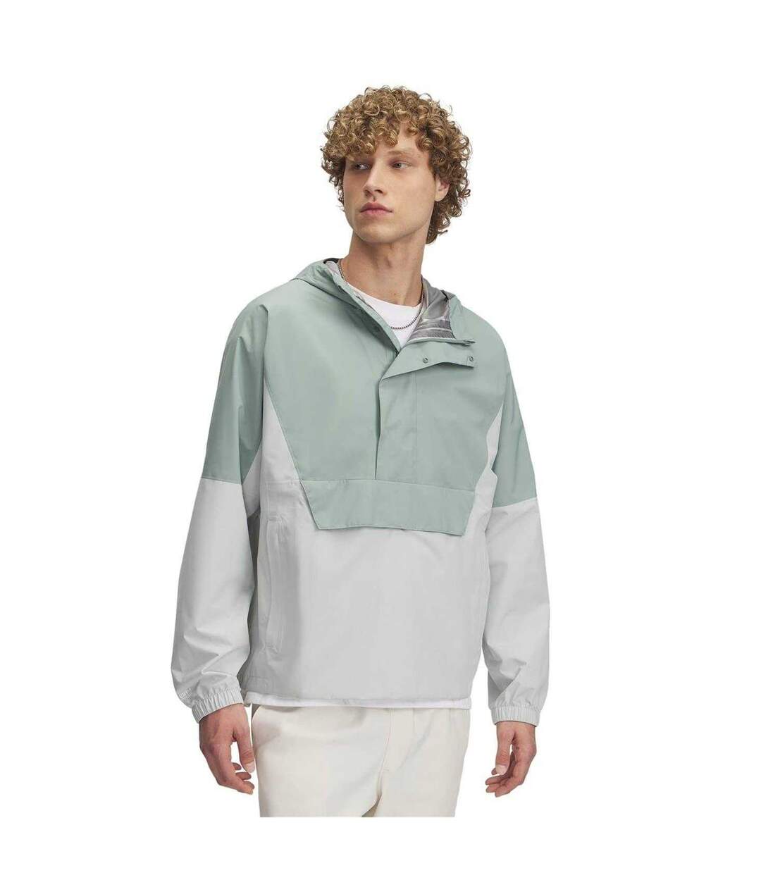 Mens Cloudstrike Waterproof Anorak Green Under Armour-1