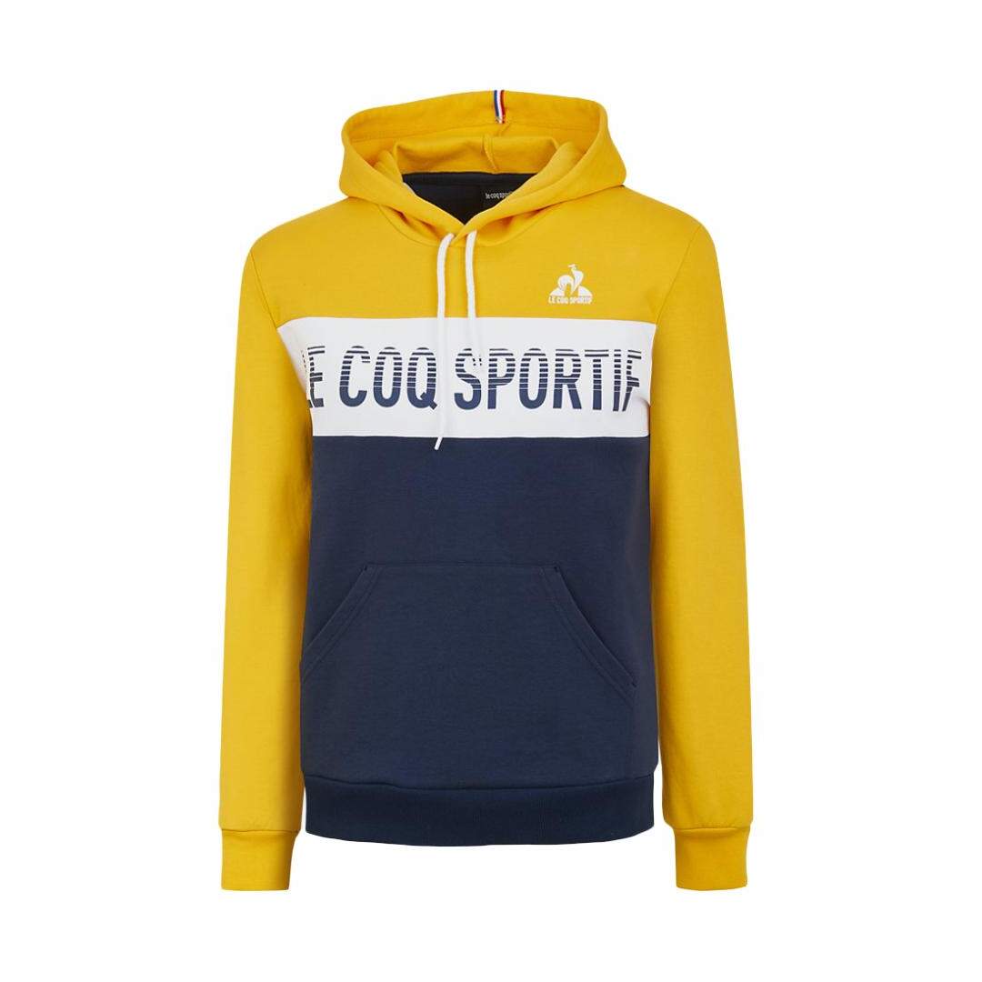 Sweat Marine/Jaune Homme Le Coq Sportif Hoody - L-1