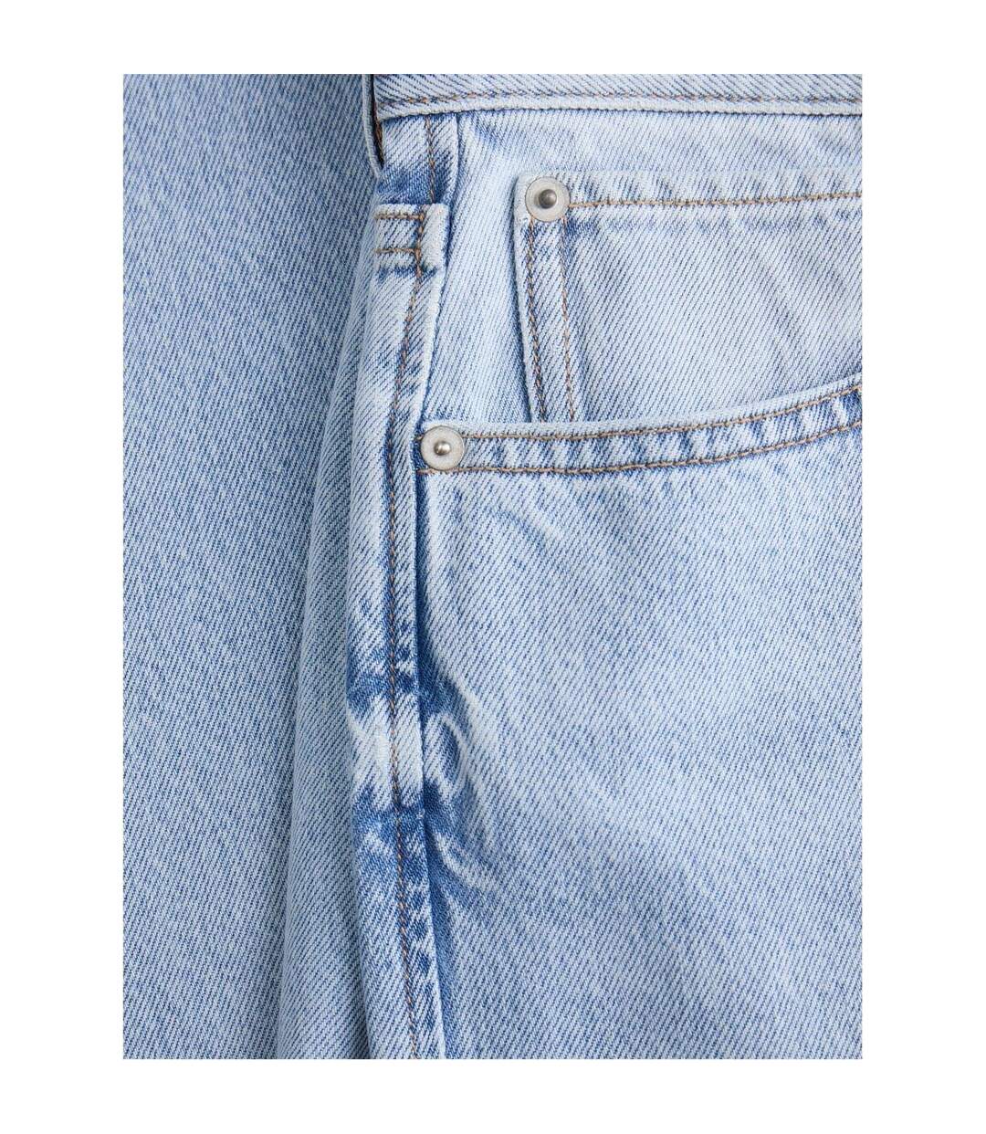 Mens Denim 5 Pockets Straight Leg Jeans Blue Denim Jack And Jones-4
