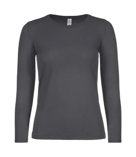 T-shirt Manches Longues #e150 Femme Gris Foncé B&C