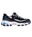Womens/ladies Mesh Trainers Black Blue Skechers-1