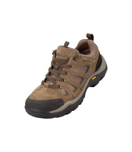 Mens field extreme suede waterproof walking shoes khaki Mountain Warehouse