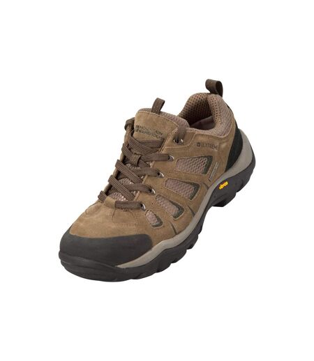 Mens Field Extreme Suede Waterproof Walking Shoes Khaki Brown Mountain Warehouse