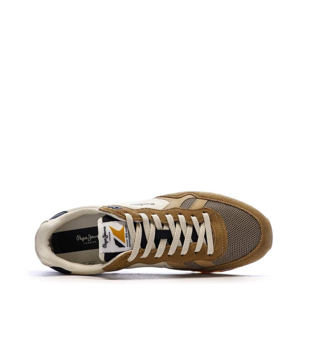 Baskets noir/camel homme pepe jeans brit prints-4
