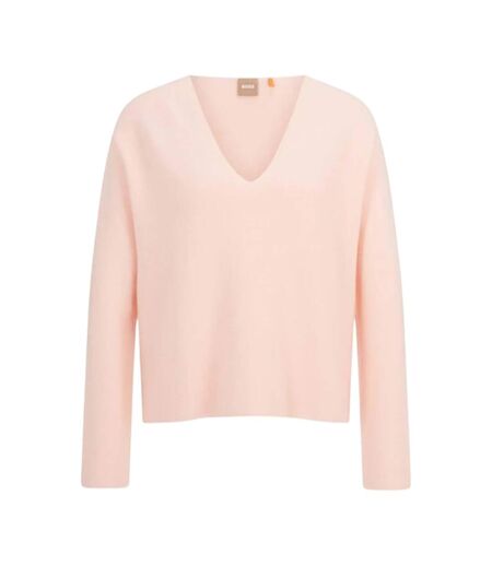 Womens/ladies Cotton Sweater Top Pink Boss