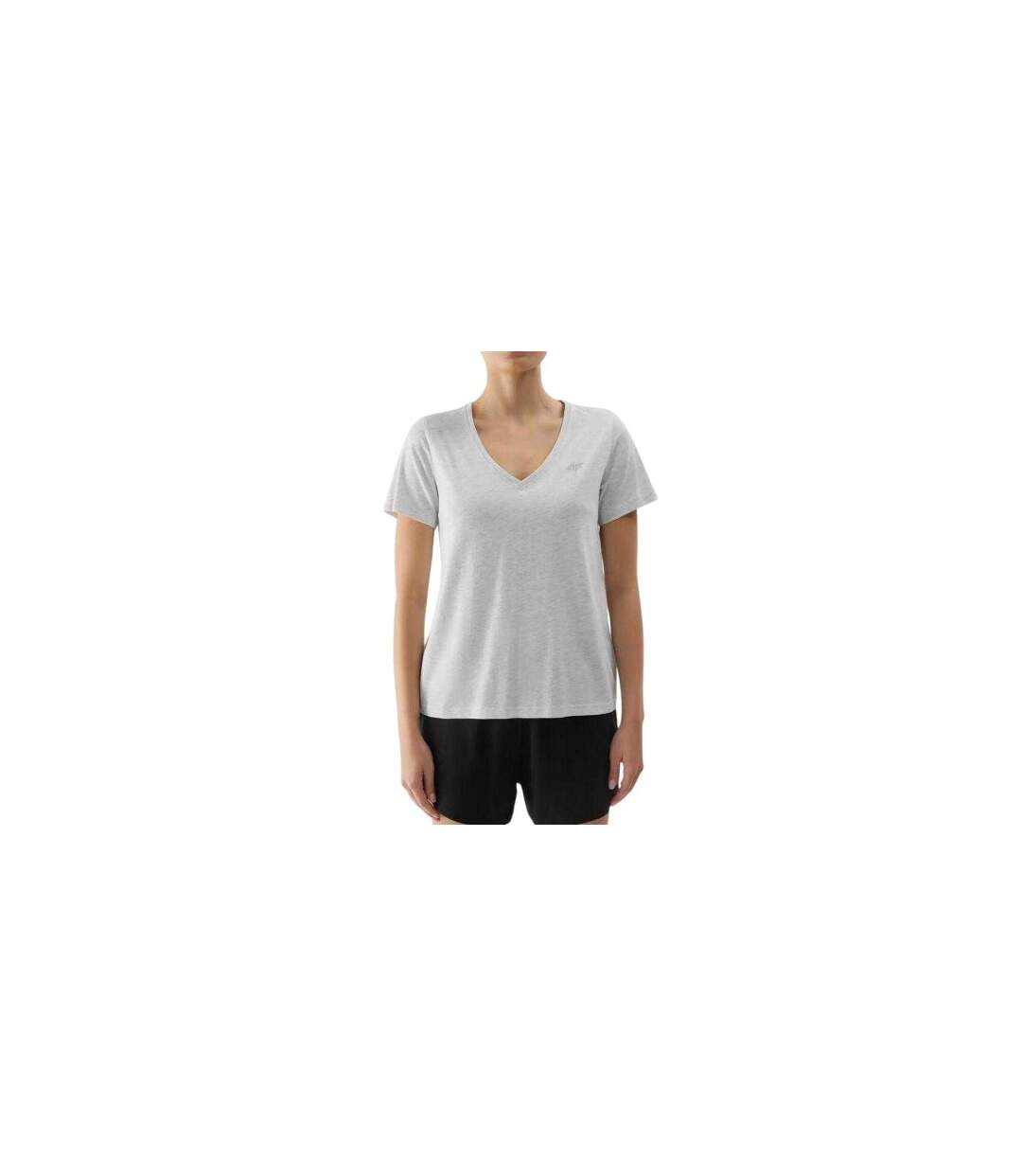 Womens/ladies Cotton T-shirt Frost Gray 4F-1