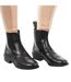 Womens/ladies Tivoli Leather Zip Paddock Boots Black Brogini-3