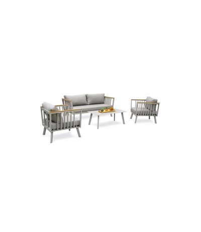 Salon de Jardin 5 Places Napoli 175cm Gris