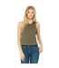 Bella Womens/Ladies Racer Back Cropped Tank Top (Heather Olive)