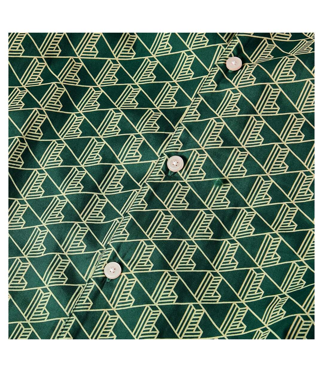 Haut De Pyjama Motif/style Géométrique Homme Vert Lacoste-3