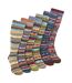 Sock Snob - 6 paires de chaussettes hautes pour femmes à motifs nordiques-1