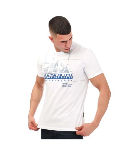 T-shirt s frame homme blanc Napapijri