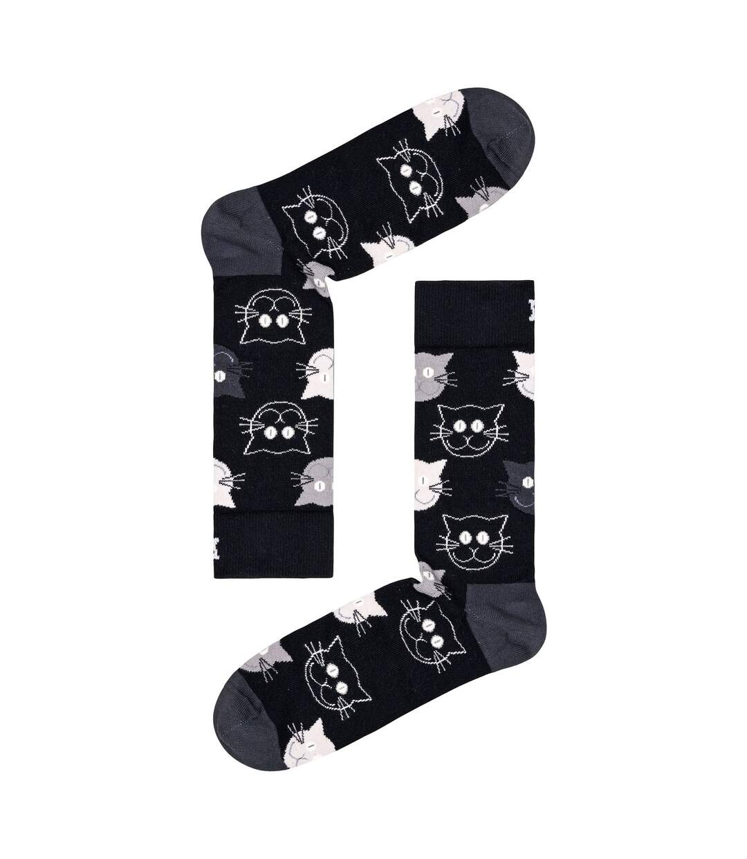 3 Pack Mens & Ladies Mixed Cat Socks Gift Set-5