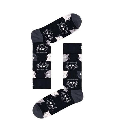 3 Pack Mens & Ladies Mixed Cat Socks Gift Set