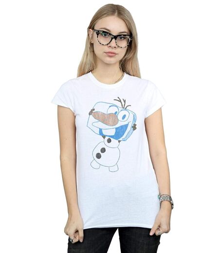 Disney T-shirt en coton Womens/Ladies Frozen Olaf Ice Cube (Blanc) - UTBI21990
