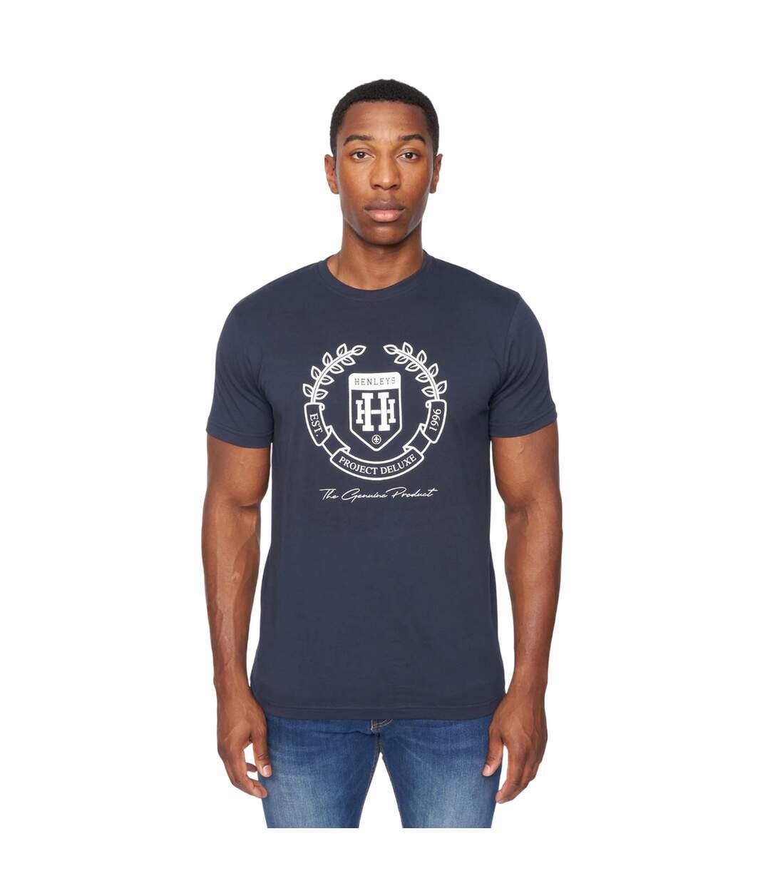 Mens myer t-shirt navy Henleys-1