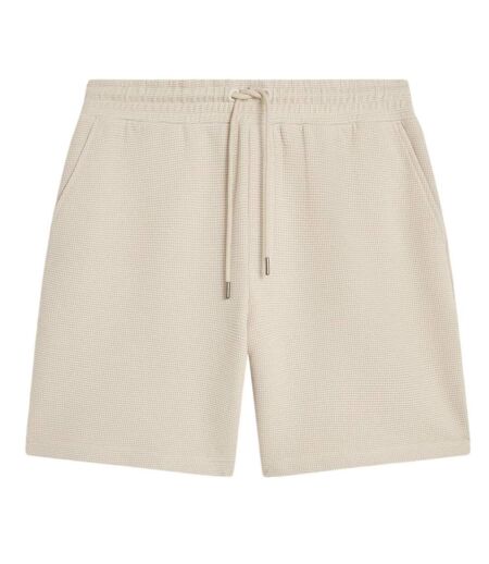 Mens Textured Shorts Ecru Ted Baker