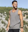 Pack of 4 Men's Plain Tank Tops - Blue Gray White Black Atlas For Men