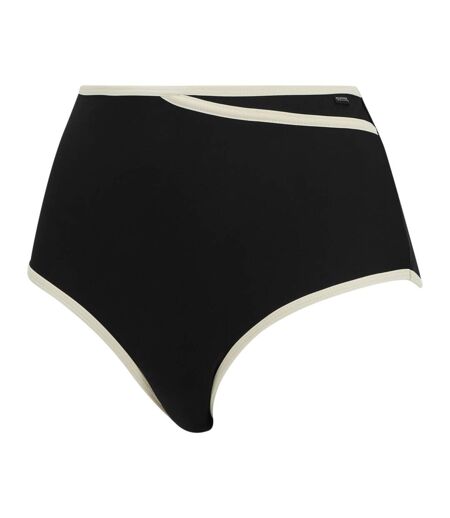 Bas De Maillot De Bain Extensible À Taille Haute Effet Gainant Motif/style Bord Contrasté Kyra Femme Noir Regatta