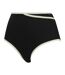 Bas De Maillot De Bain Extensible À Taille Haute Effet Gainant Motif/style Bord Contrasté Kyra Femme Noir Regatta-4