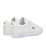 Womens/ladies Powercourt 2.0 Leather Trainers White Gold Lacoste-2