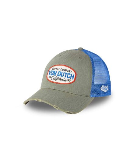 Casquette baseball avec filet effet usé et écusson Mac Supply Vondutch