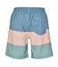 Mens Smu Colour Block Swim Shorts Blue Peach Green Hurley-3