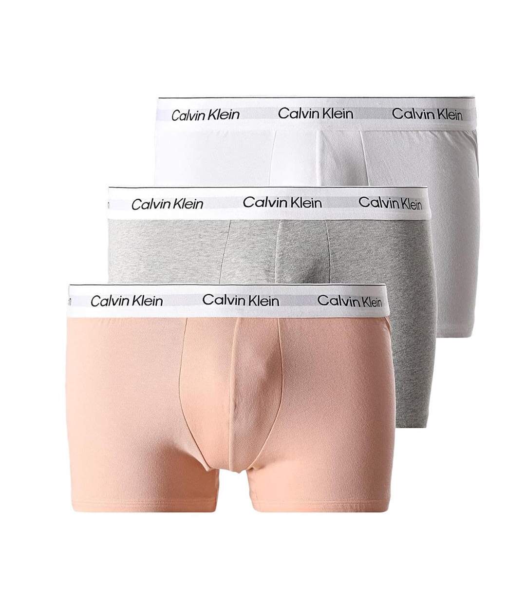 x3 boxers gris/rose homme calvin klein jeans trunk - l-1