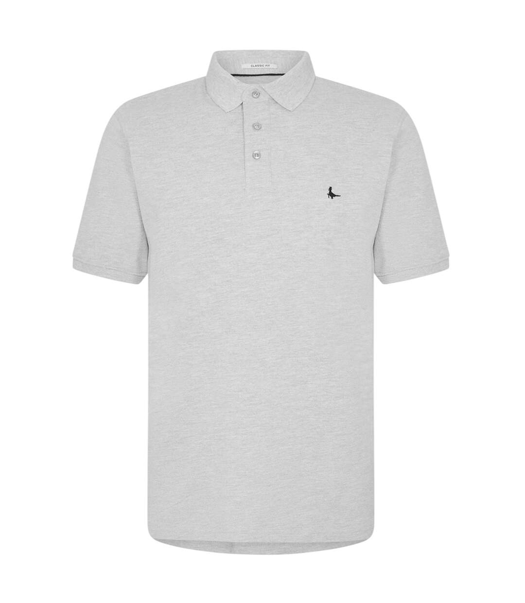 Mens Classic Embroidered Logo Polo Shirt Grey Marl Jack Wills-2