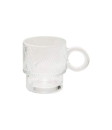 Lot de 6 Mugs en Verre Lorène 30cl Transparent