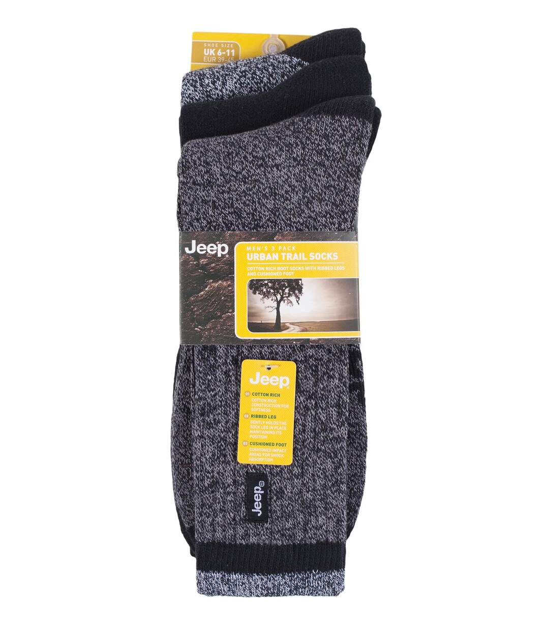 3 Pack Men's Heavy-Duty Poly Workwear Socks-2