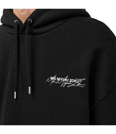 Sweat À Capuche Motif/style Texte Homme Noir Gris MKI MIYUKI ZOKU