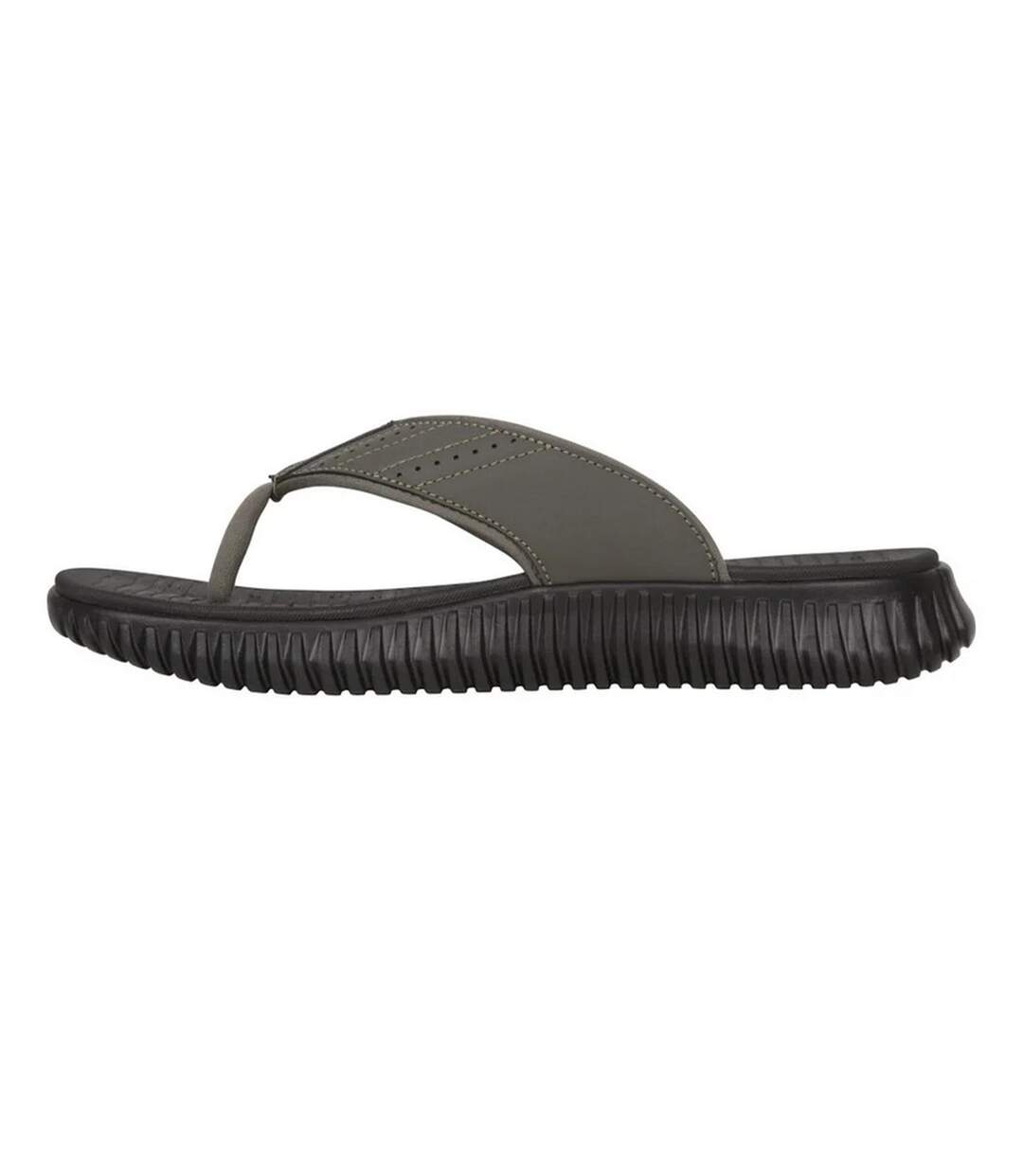 Mens Rest Comfort Flip Flops Khaki Green Mountain Warehouse-3