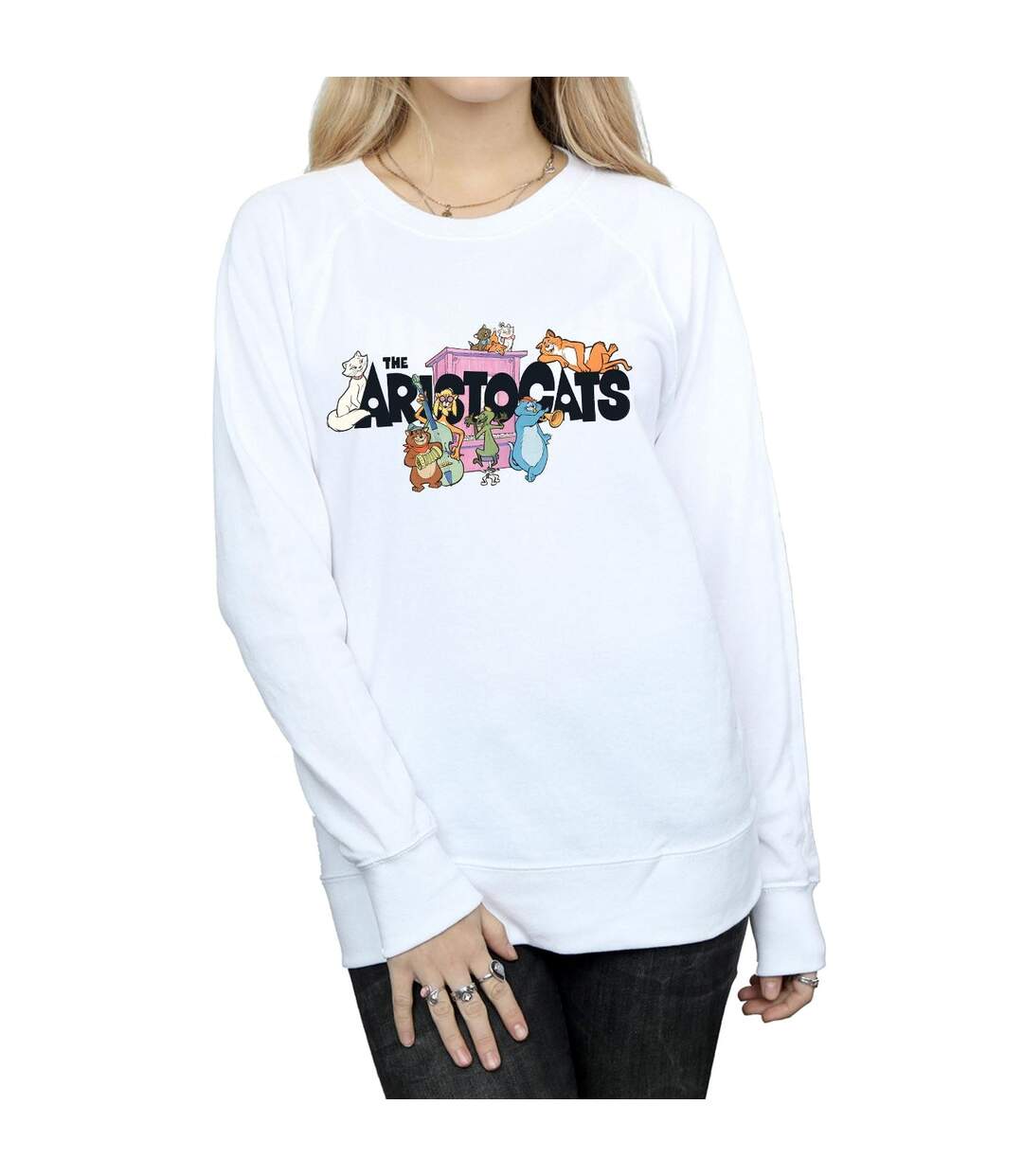 Disney - Sweat THE ARISTOCATS MUSIC LOGO - Femme (Blanc) - UTBI14159-3