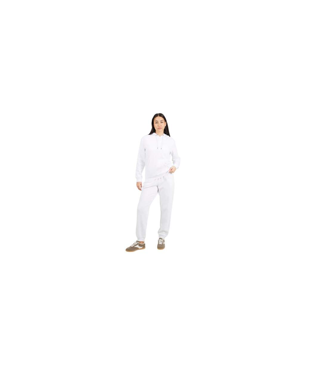 Unisex Adult Plain Jogging Bottoms White Brave Soul-1