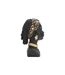 Statuette Tête Femme Bandeau Massai 30cm Noir-2
