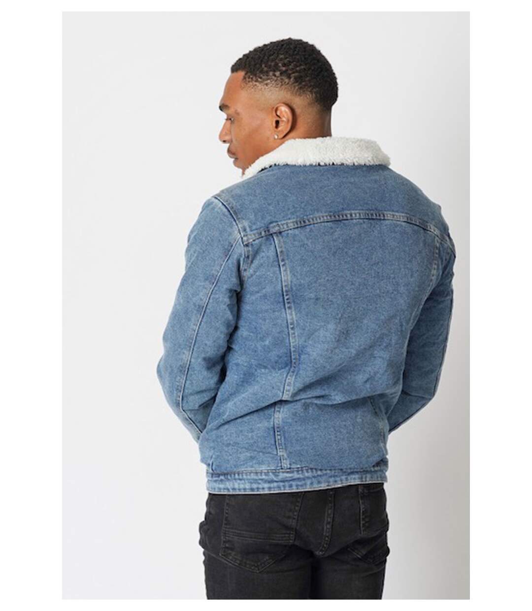 Veste jean sherpa-3