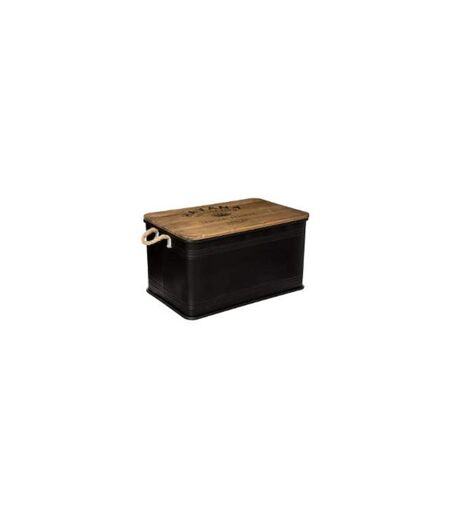 Lot de 3 Malles Design en Métal Cuba 60cm Noir