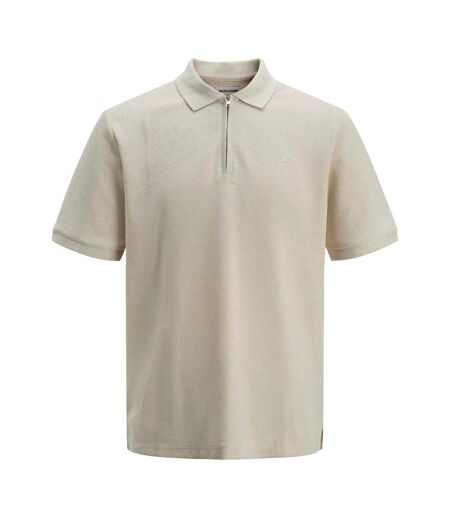 Polo Manches Courtes Homme Beige Pâle Jack And Jones