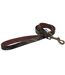 Country checked dog lead 1m x 19mm brown Ancol-1