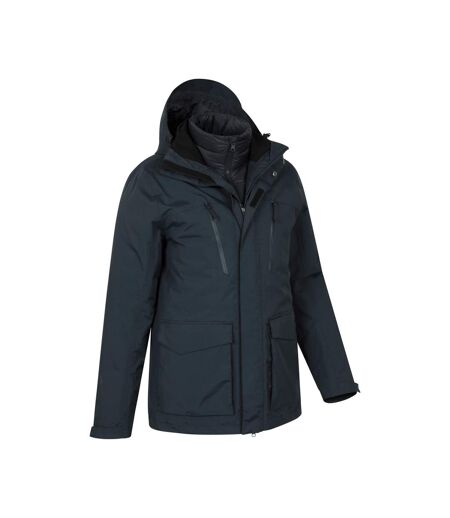 Doudoune Motif/style 3-en-1 Correspondent Homme Bleu Marine Mountain Warehouse