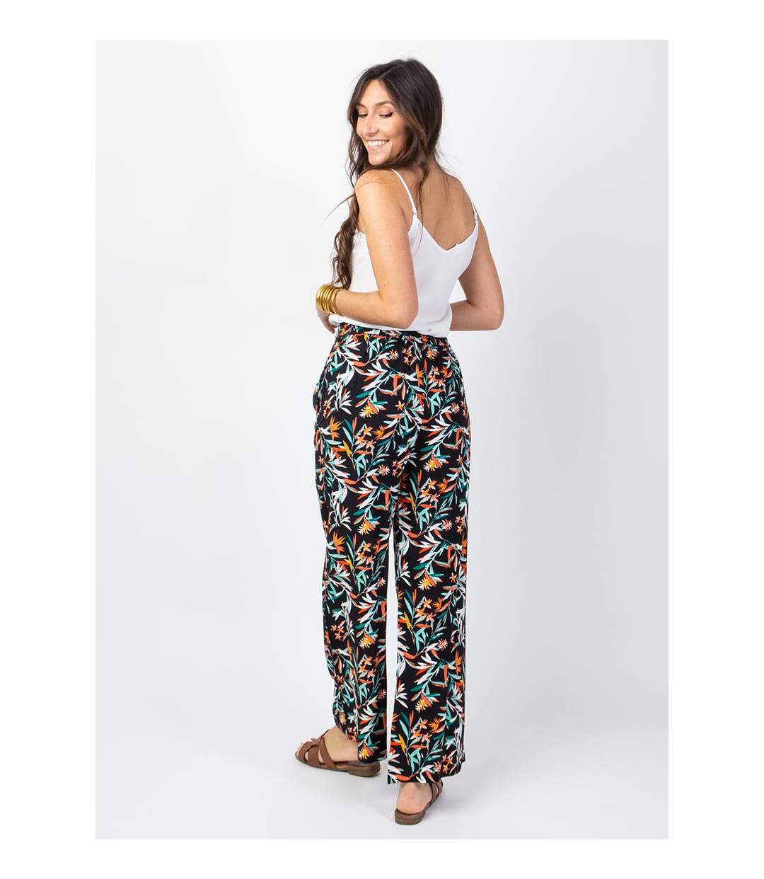 Pantalon large fluide MELODY imprimé tendance Coton Du Monde