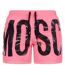Mens Logo Swim Shorts Pink Moschino-1