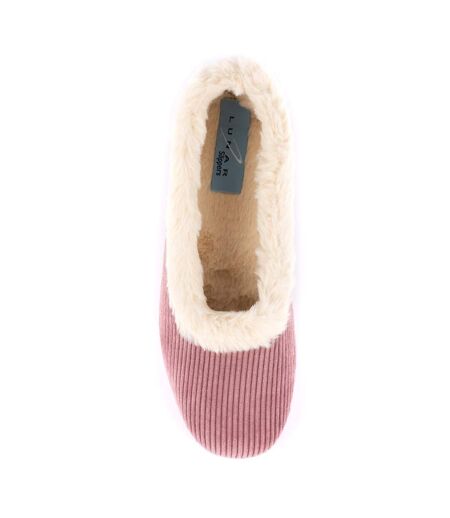 Chaussons glynis femme rose Lunar