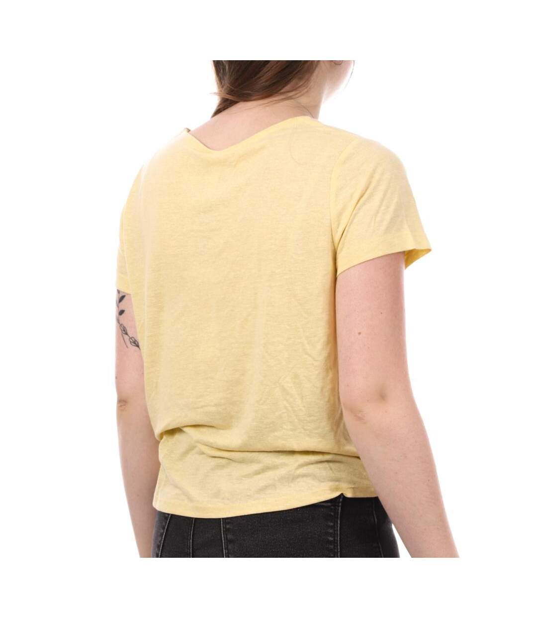 T-shirt Jaune Femme JDY Linette - L-2