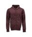 Unisex Adult Plain Full Zip Hoodie Bordeaux Mascot-1